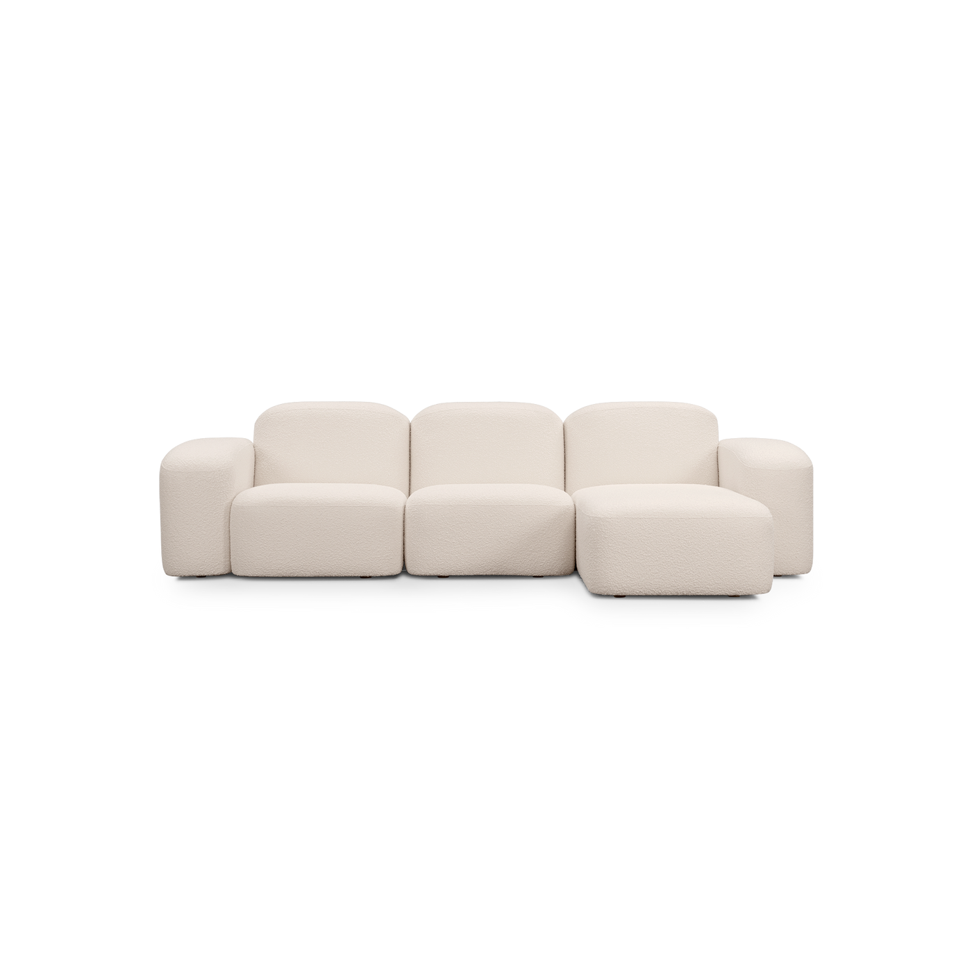 Muse 3 Seat RAF Chaise Sofa - [ Bronte Whipped Cream ]