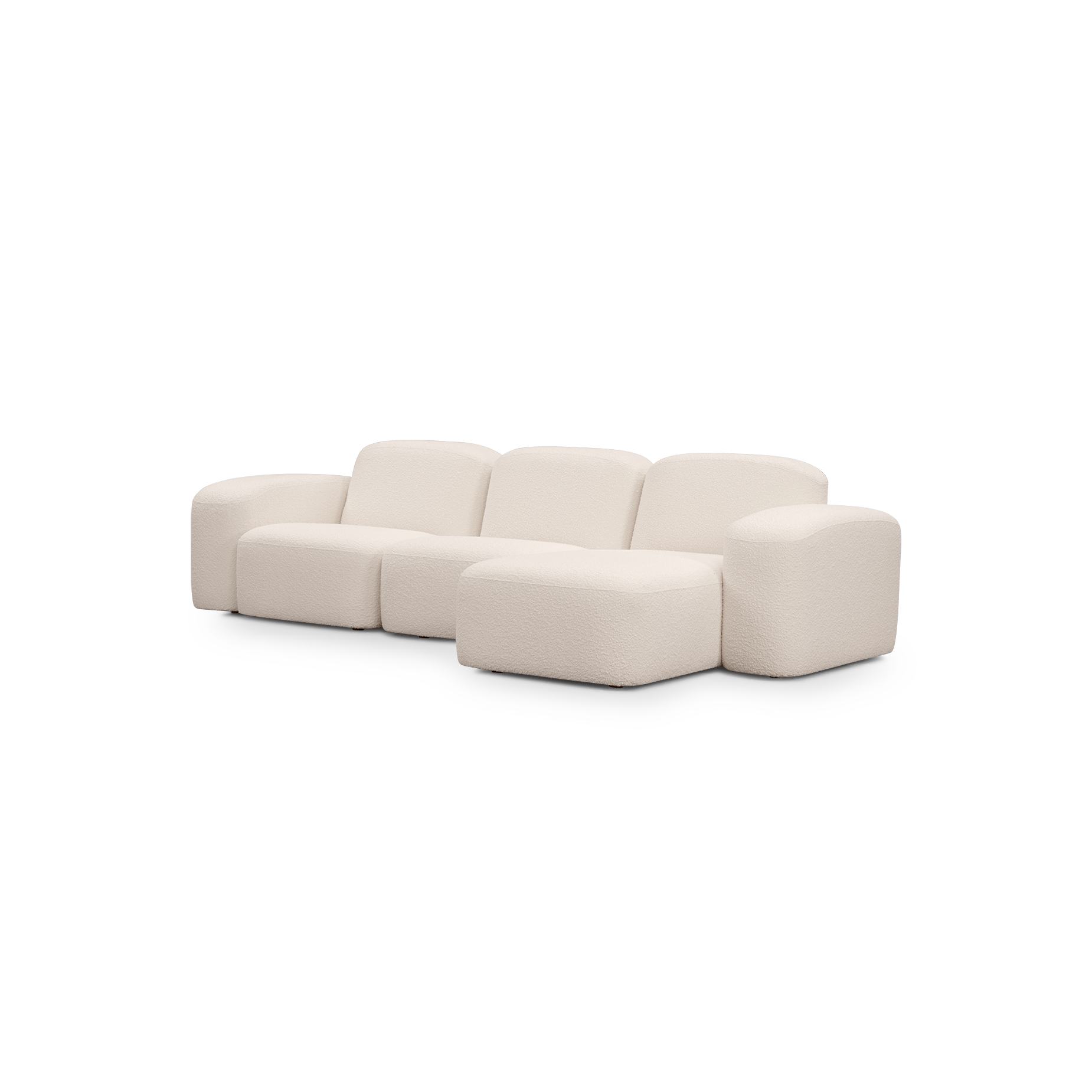 Muse 3 Seat RAF Chaise Sofa - [ Bronte Whipped Cream ]