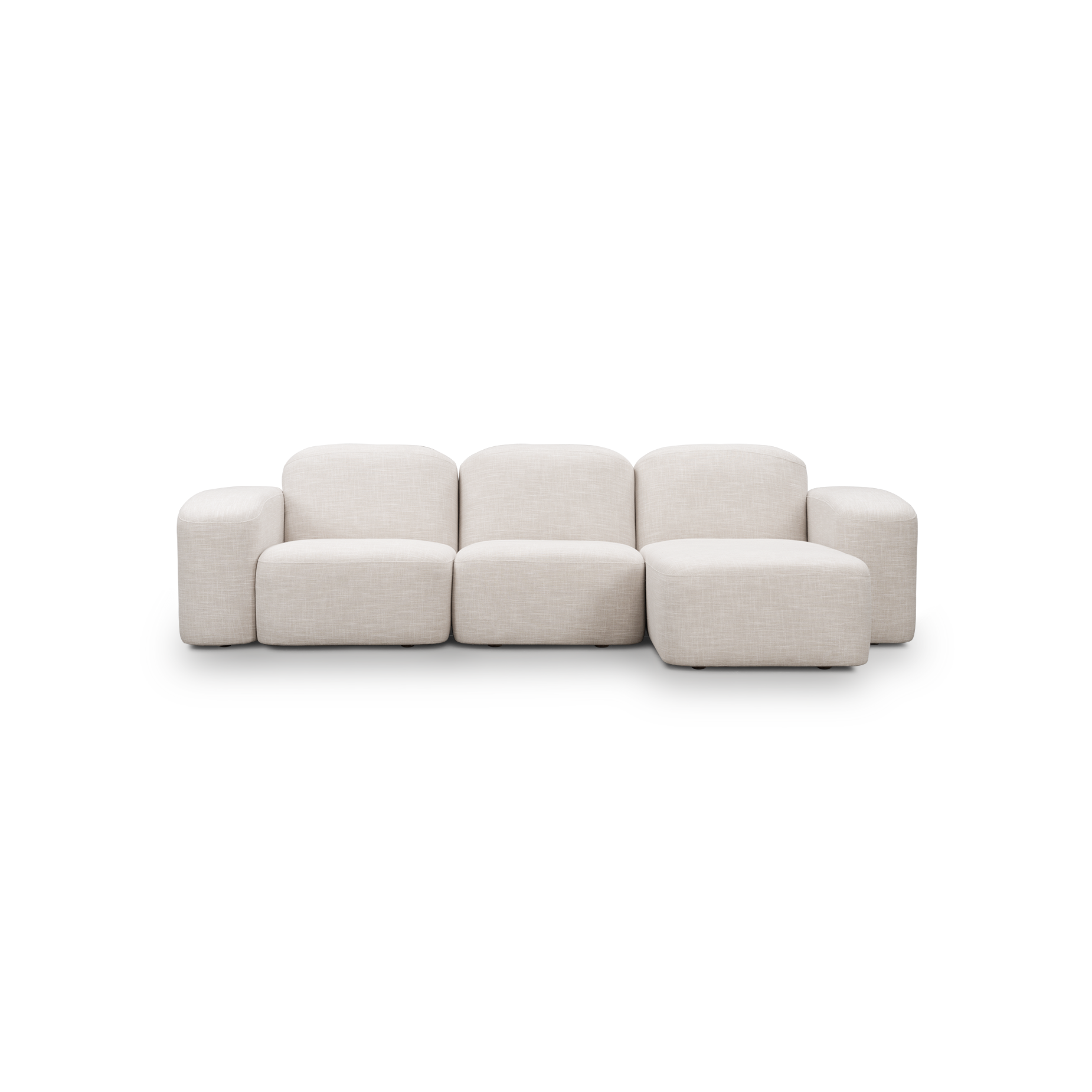 Muse 3 Seat RAF Chaise Sofa - [ Byron Oyster ]