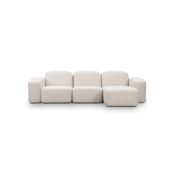 Muse 3 Seat RAF Chaise Sofa - [ Byron Oyster ]