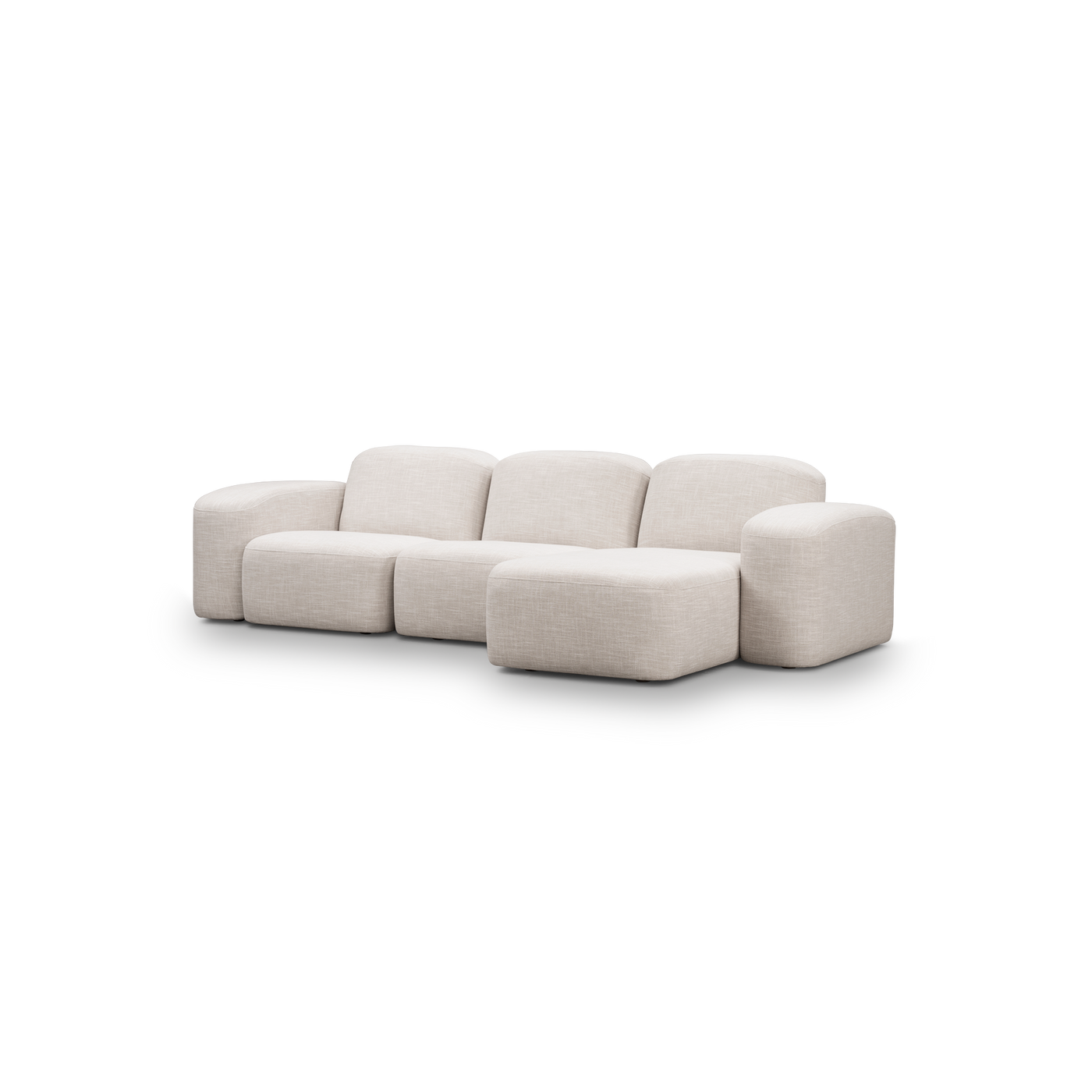 Muse 3 Seat RAF Chaise Sofa - [ Byron Oyster ]