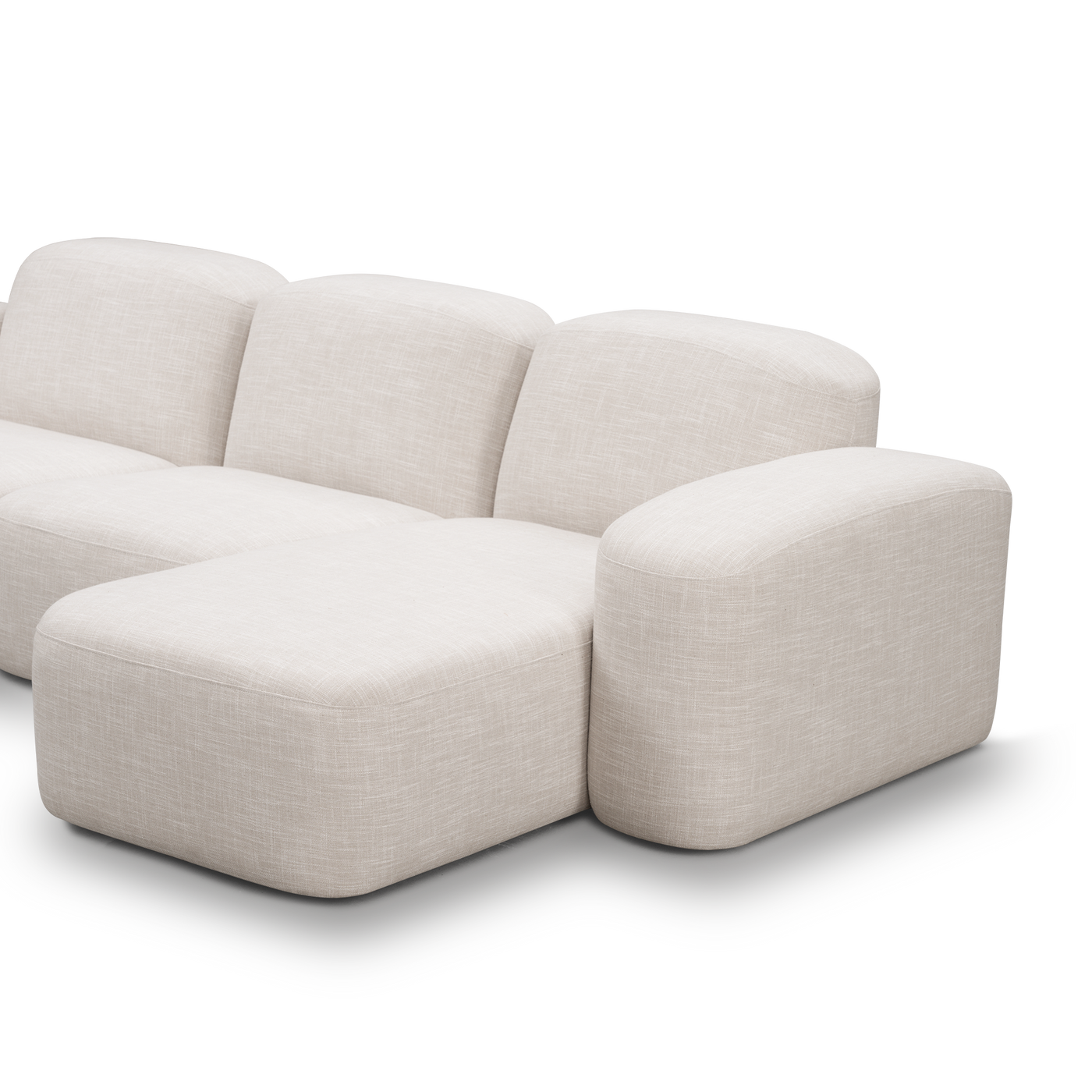 Muse 3 Seat RAF Chaise Sofa - [ Byron Oyster ]