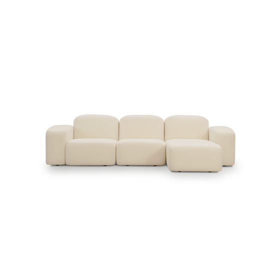 Muse 3 Seat RAF Chaise Sofa - [ Cabarita Natural ]