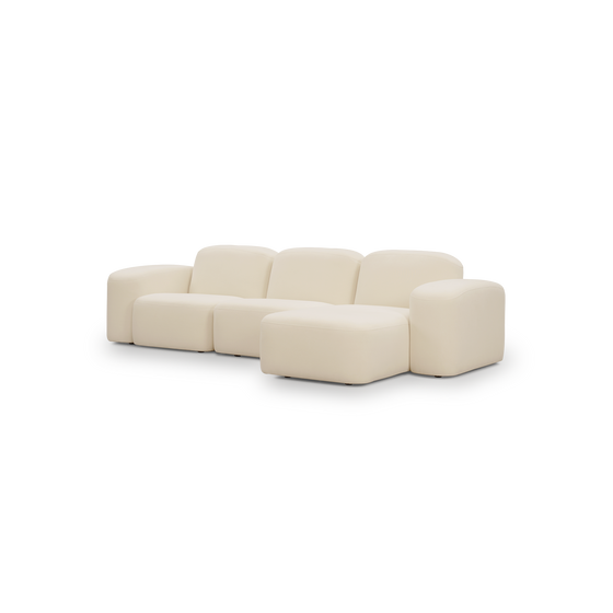 Muse 3 Seat RAF Chaise Sofa - [ Cabarita Natural ]