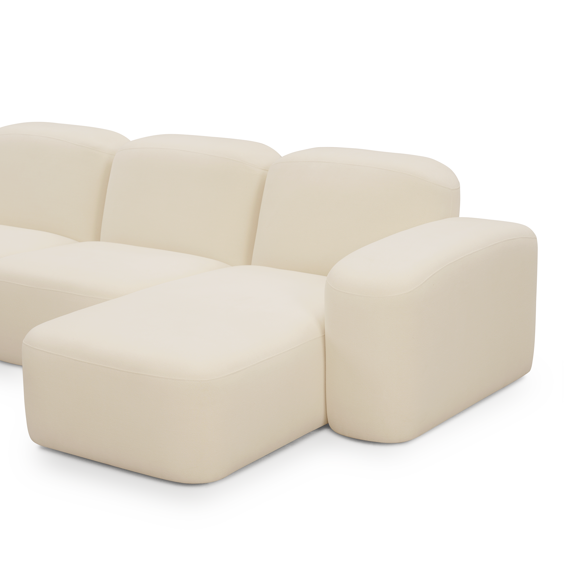 Muse 3 Seat RAF Chaise Sofa - [ Cabarita Natural ]