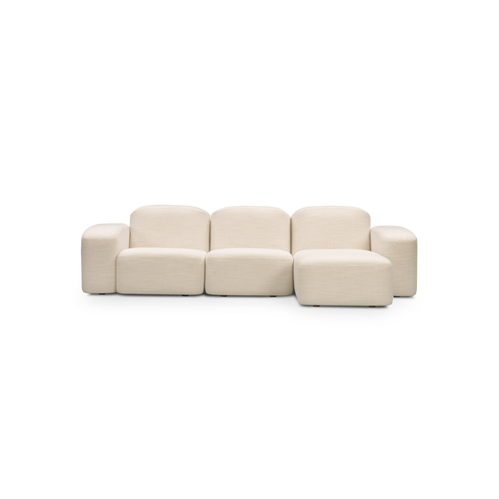 Muse 3 Seat RAF Chaise Sofa - [ Hyams Sable ]