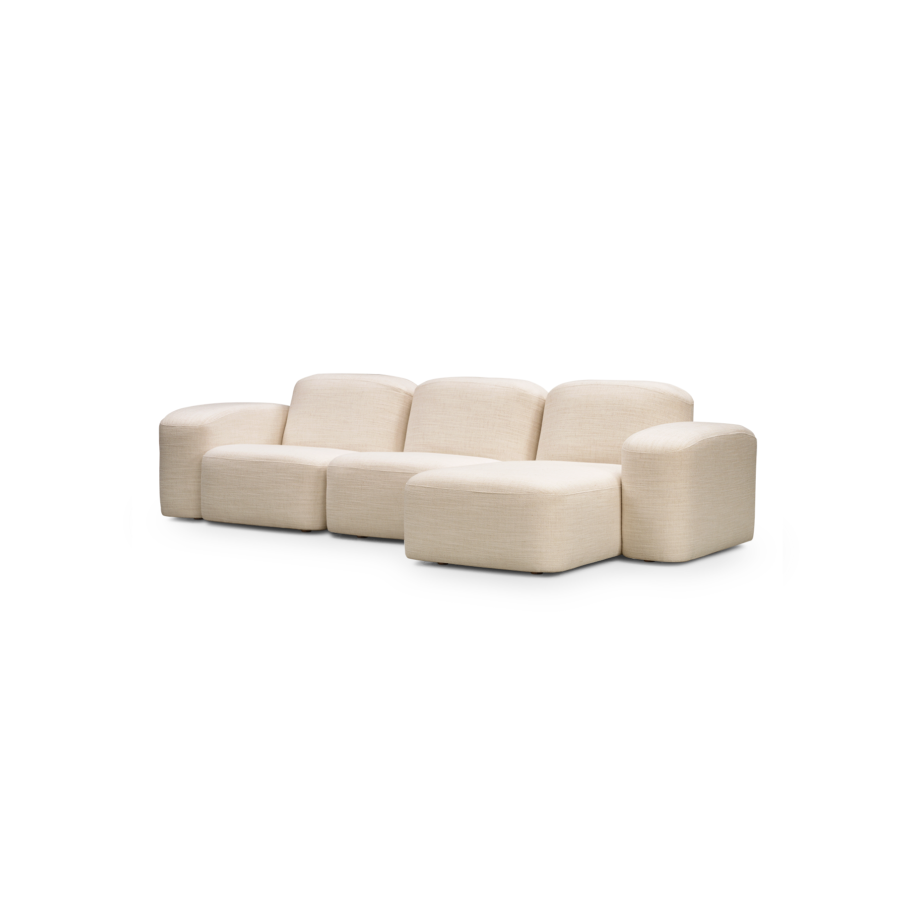 Muse 3 Seat RAF Chaise Sofa - [ Hyams Sable ]
