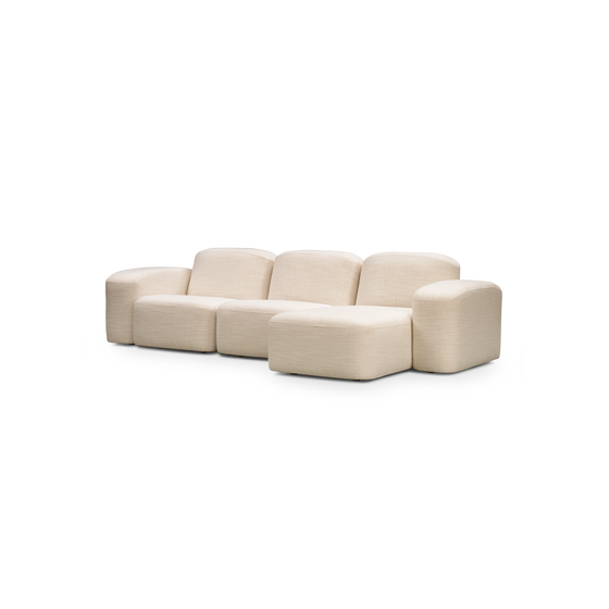Muse 3 Seat RAF Chaise Sofa - [ Hyams Sable ]