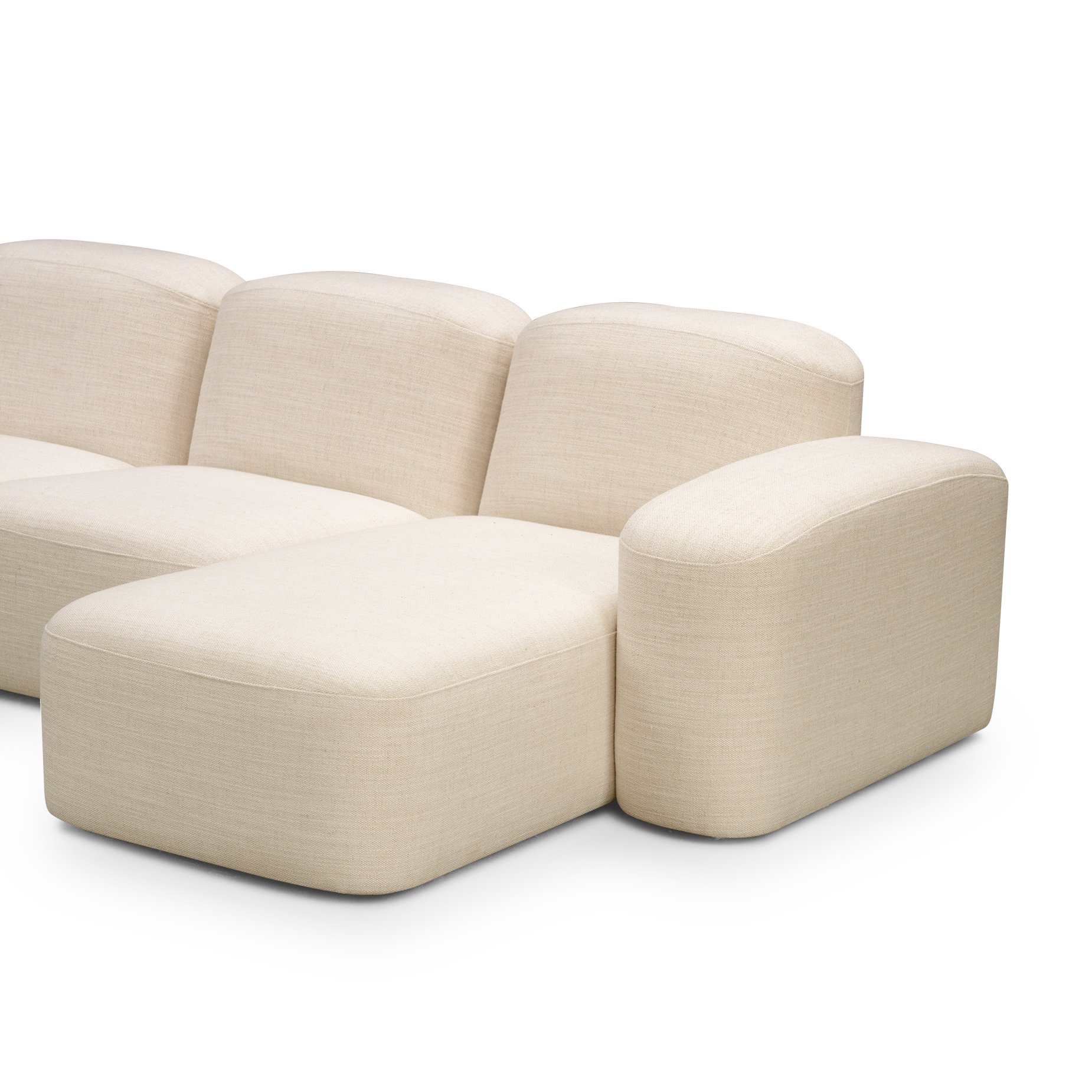Muse 3 Seat RAF Chaise Sofa - [ Hyams Sable ]