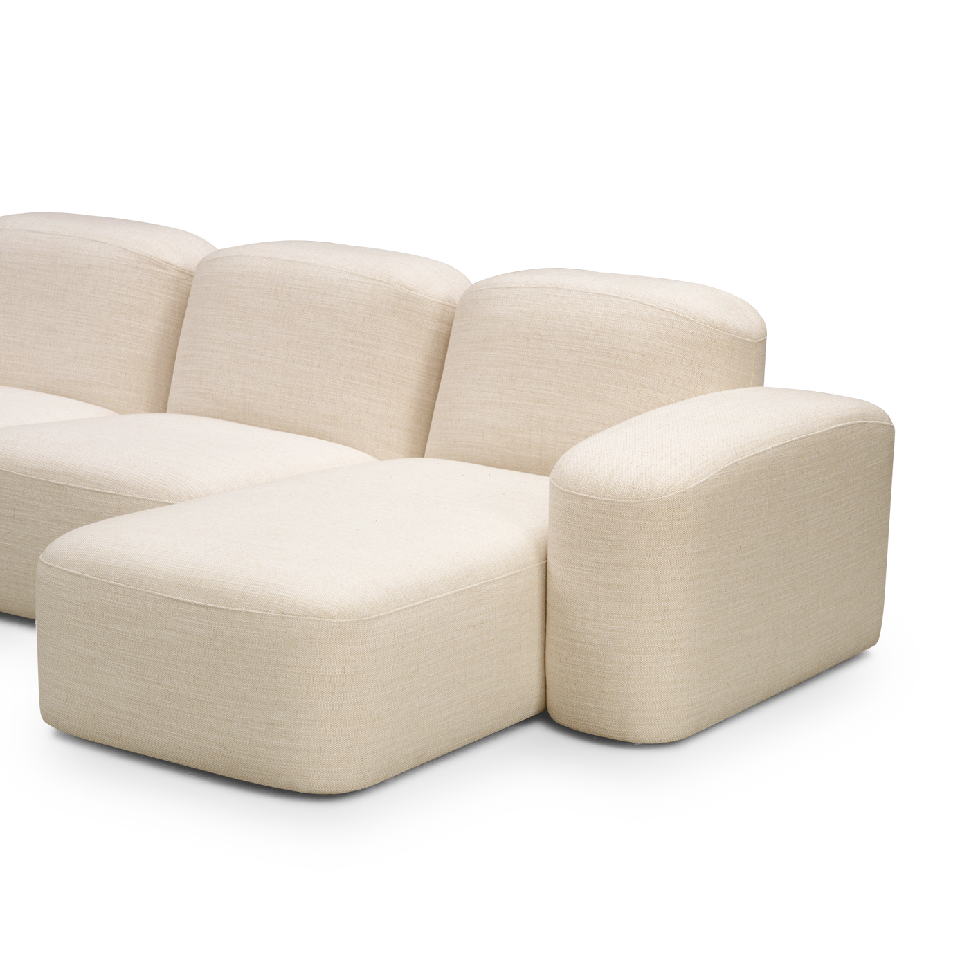 Muse 3 Seat RAF Chaise Sofa - [ Hyams Sable ]