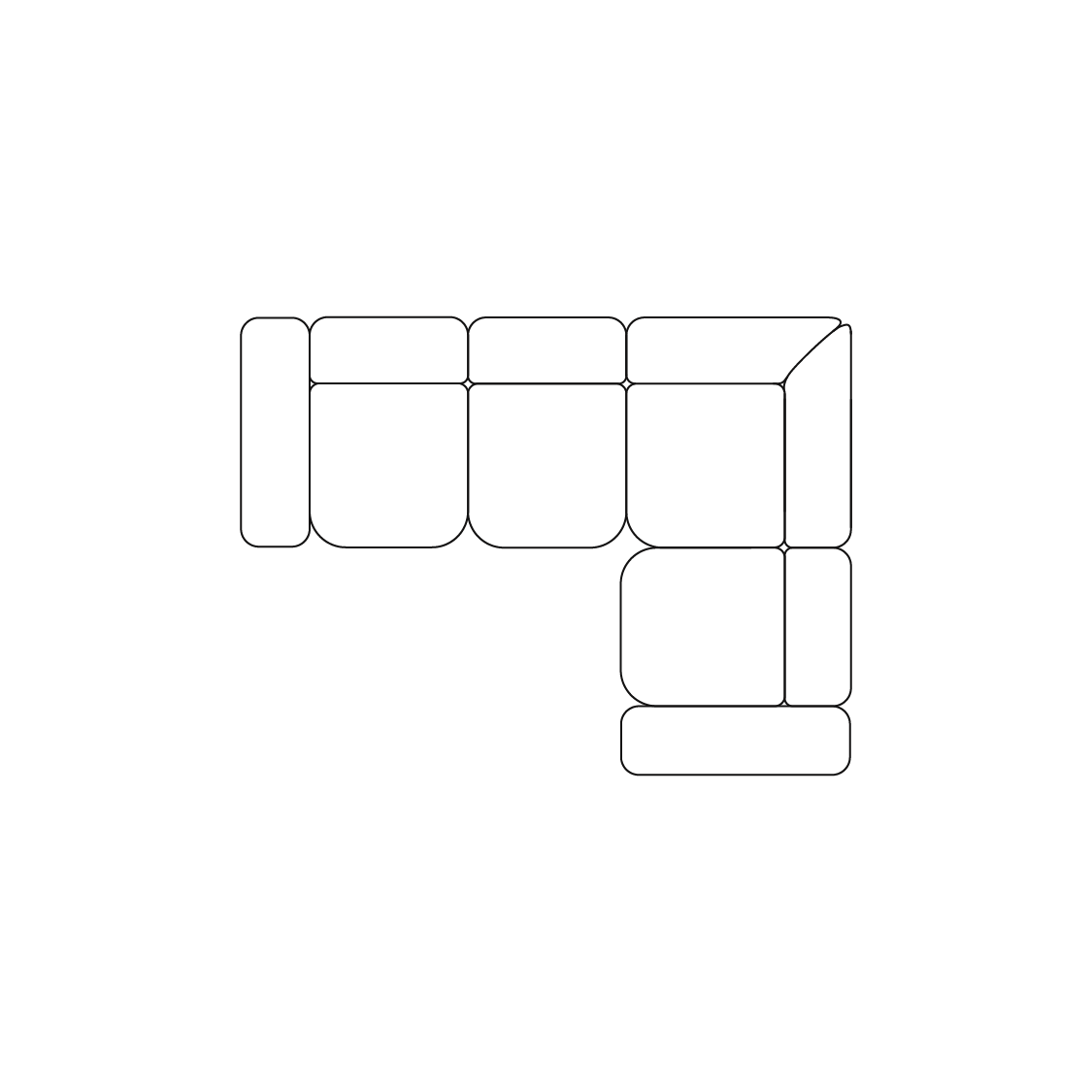 Muse 4 Piece Modular Sofa - Avalon Piccolo | ELLISON STUDIOS.