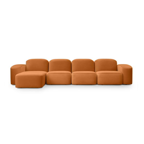 Muse 4 Seat LAF Chaise Sofa - [ Malibu Caramel ]