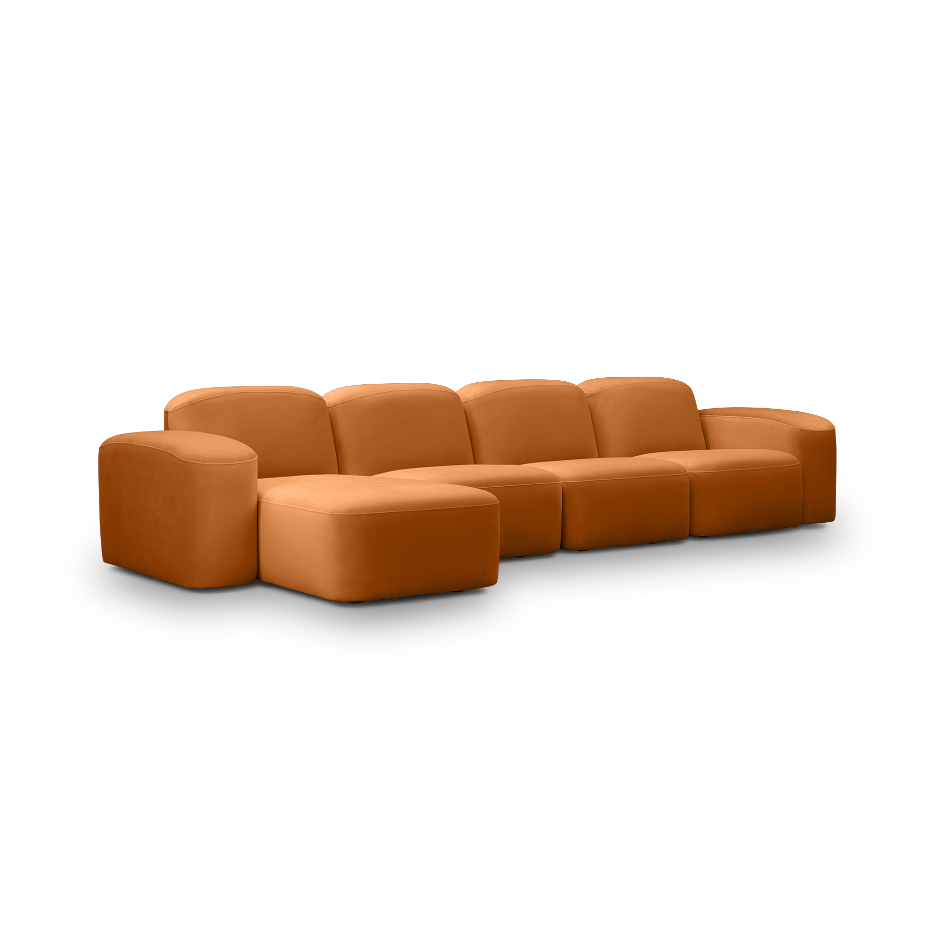 Muse 4 Seat LAF Chaise Sofa - [ Malibu Caramel ]