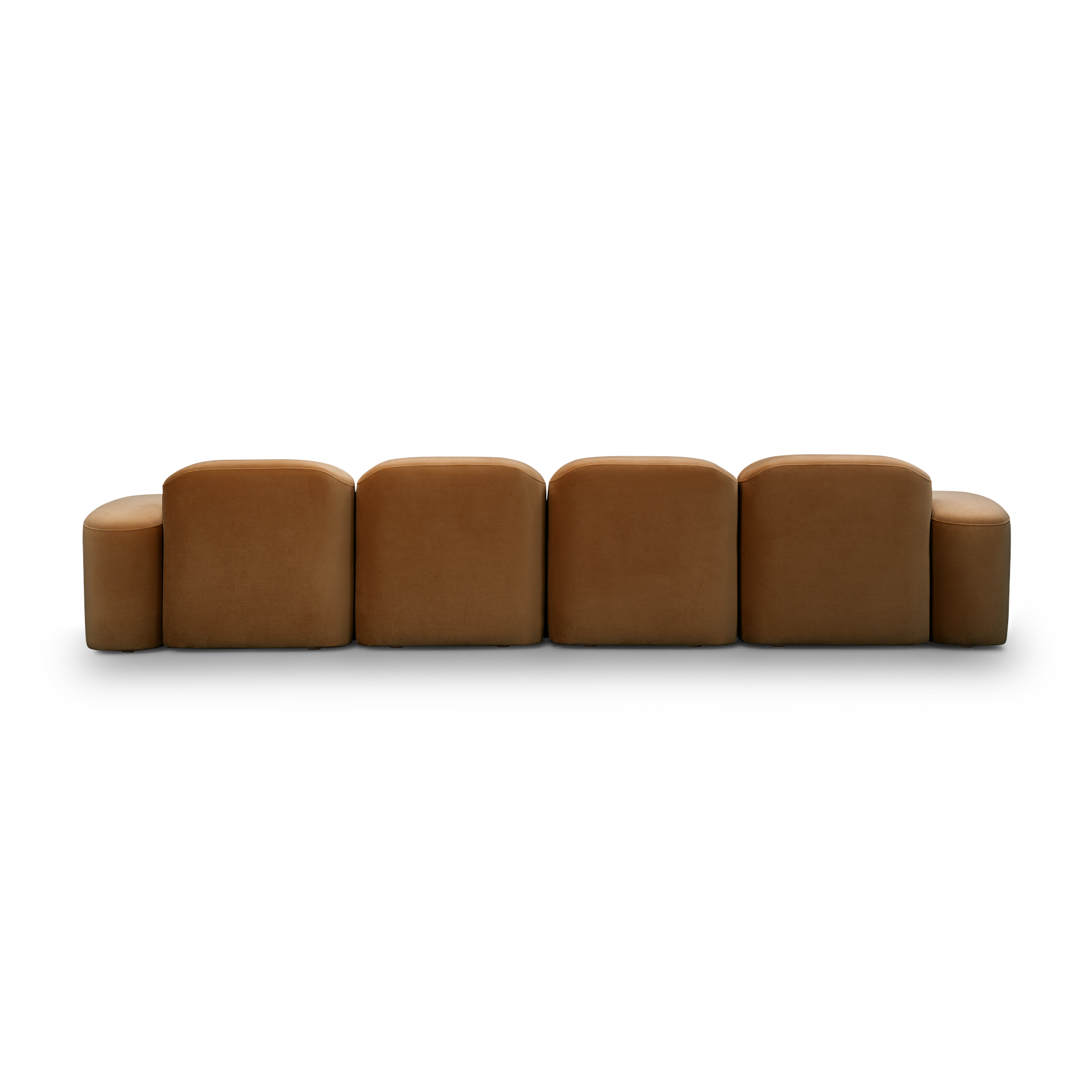 Muse 4 Seat LAF Chaise Sofa - [ Malibu Cognac ]