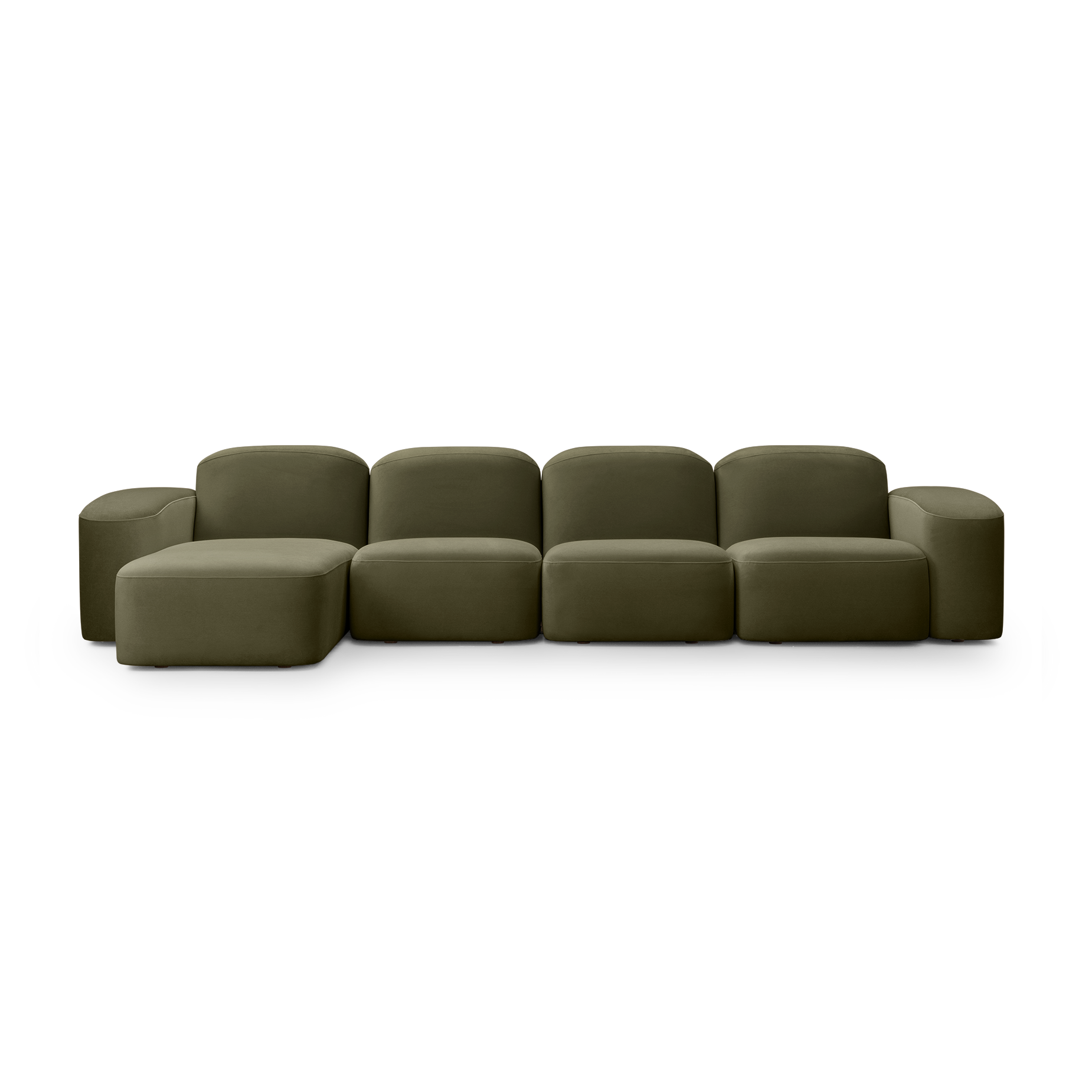 Muse 4 Seat LAF Chaise Sofa - [ Malibu Matcha ]