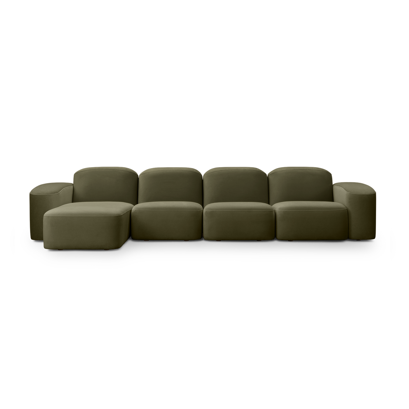 Muse 4 Seat LAF Chaise Sofa - [ Malibu Matcha ]