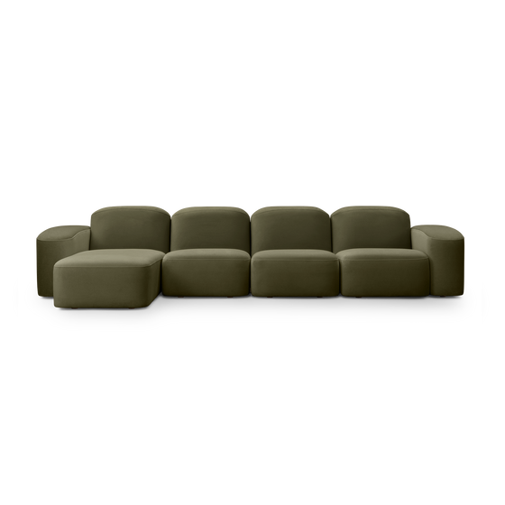 Muse 4 Seat LAF Chaise Sofa - [ Malibu Matcha ]
