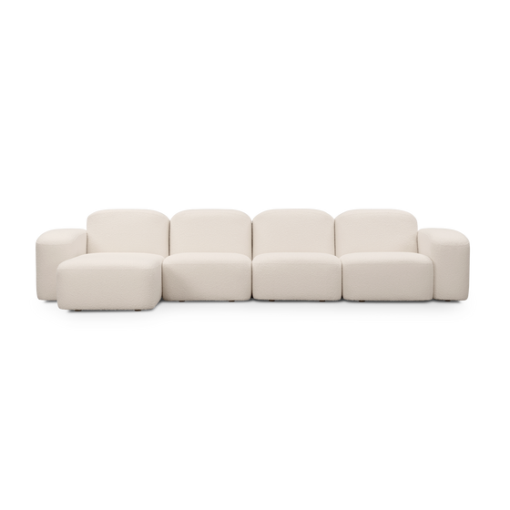 Muse 4 Seat LAF Chaise Sofa - [ Bronte Whipped Cream ]