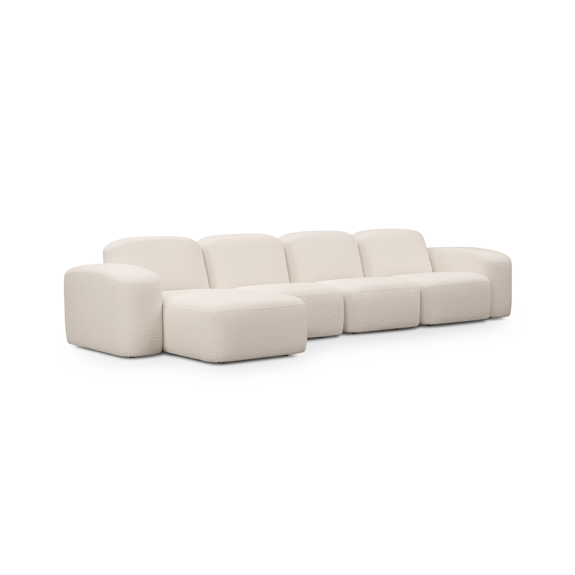 Muse 4 Seat LAF Chaise Sofa - [ Bronte Whipped Cream ]