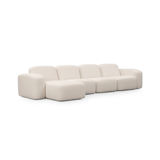 Muse 4 Seat LAF Chaise Sofa - [ Bronte Whipped Cream ]