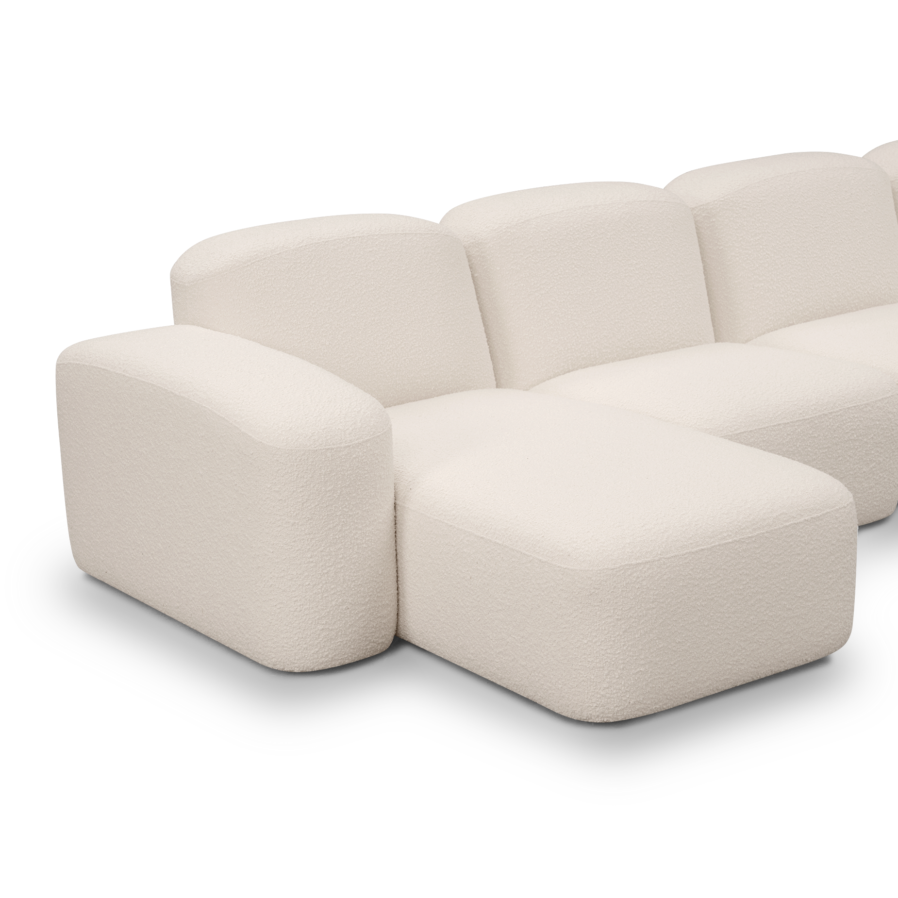 Muse 4 Seat LAF Chaise Sofa - [ Bronte Whipped Cream ]