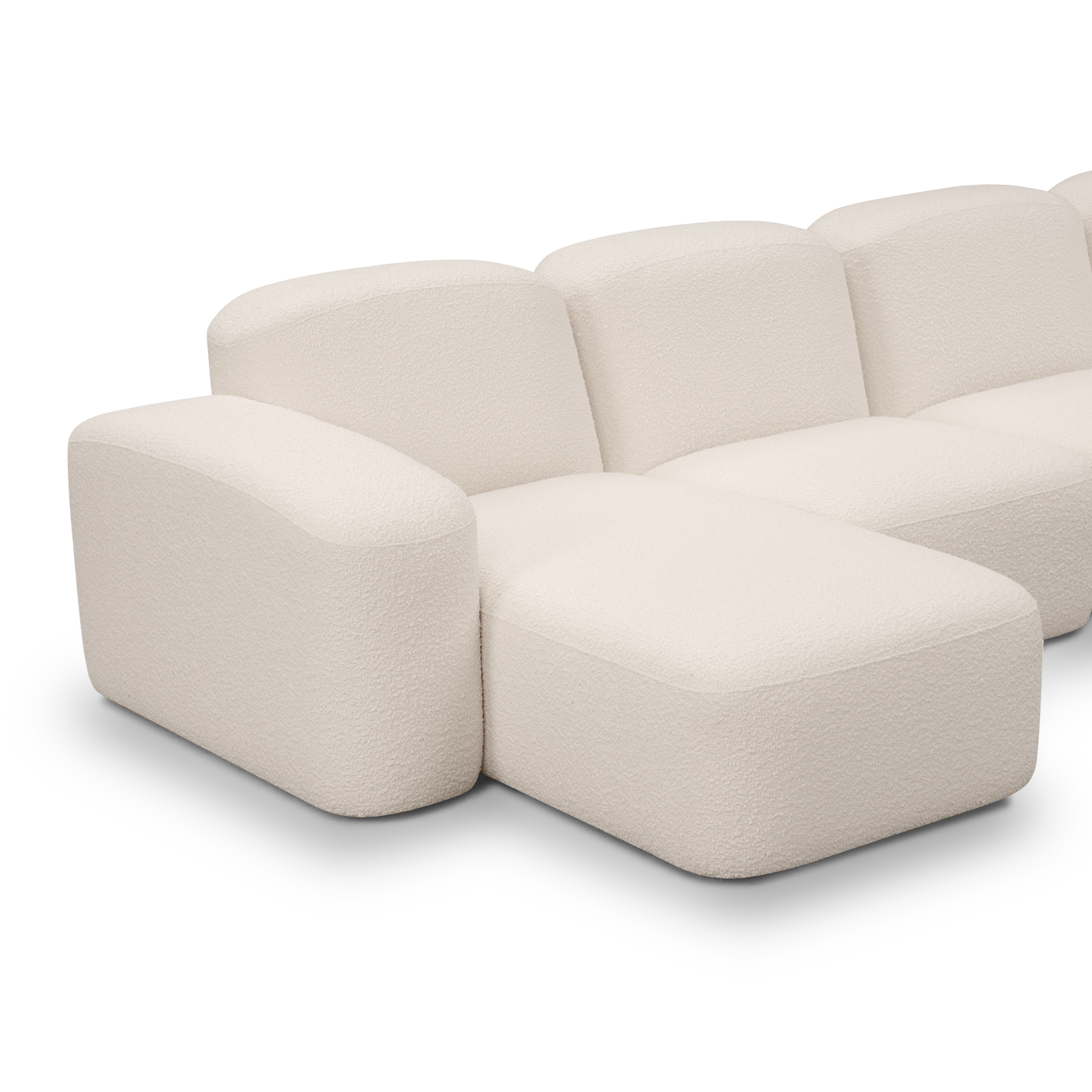 Muse 4 Seat LAF Chaise Sofa - [ Bronte Whipped Cream ]