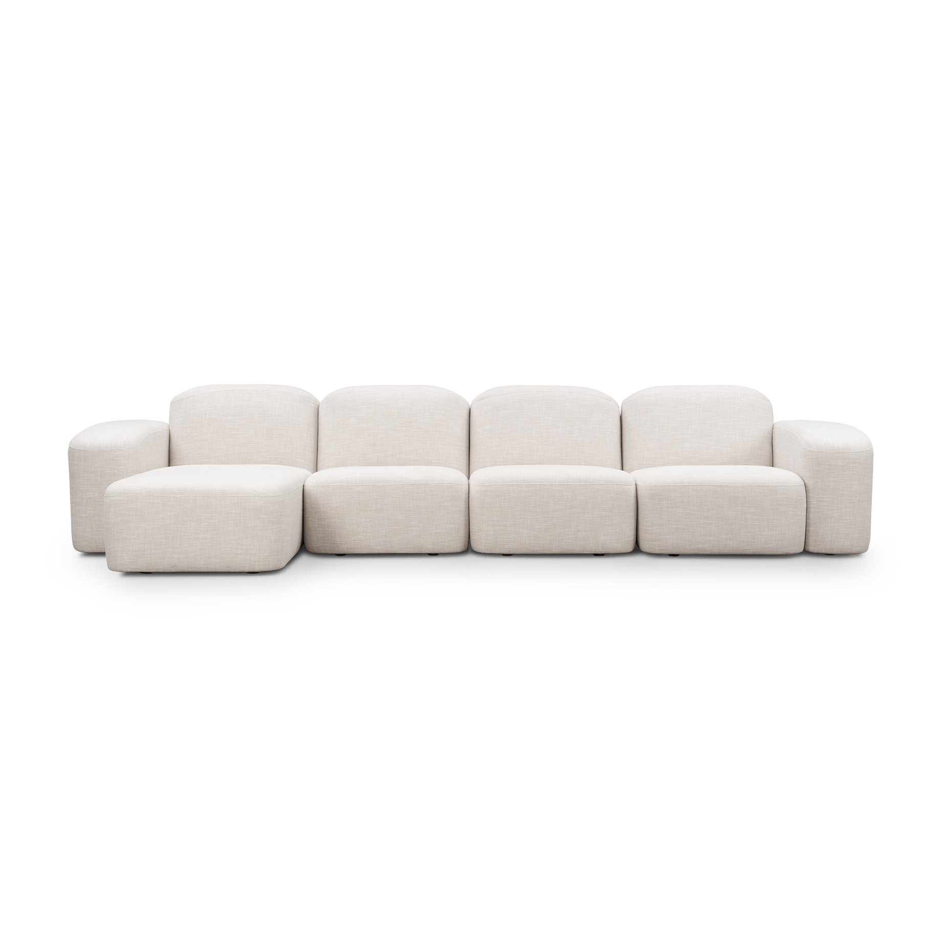 Muse 4 Seat LAF Chaise Sofa - [ Byron Oyster ]