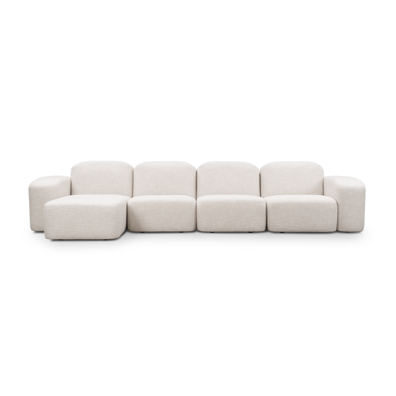 Muse 4 Seat LAF Chaise Sofa - [ Byron Oyster ]