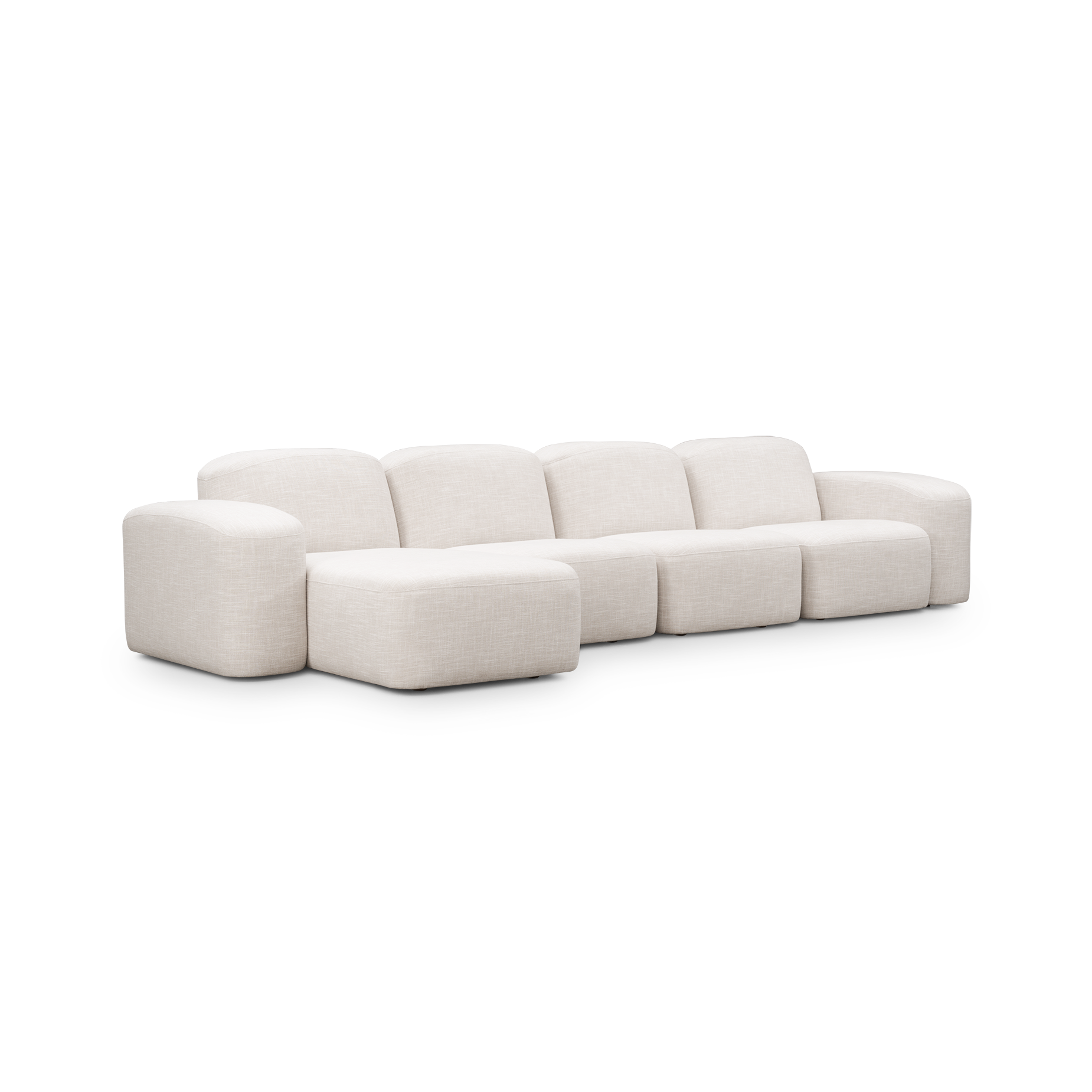 Muse 4 Seat LAF Chaise Sofa - [ Byron Oyster ]