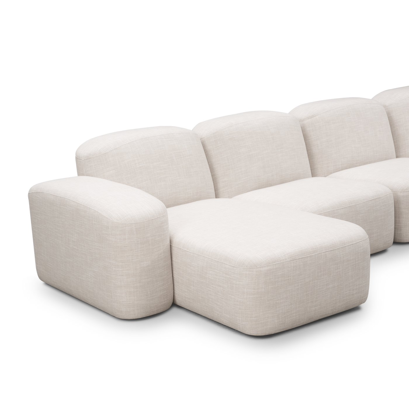 Muse 4 Seat LAF Chaise Sofa - [ Byron Oyster ]