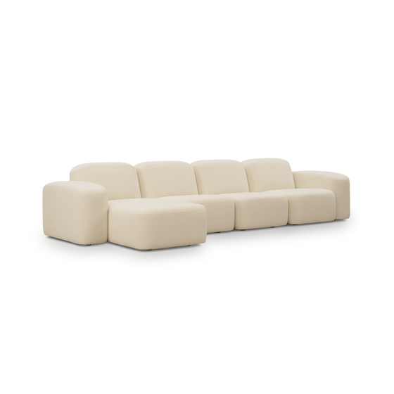 Muse 4 Seat LAF Chaise Sofa - [ Cabarita Natural ]