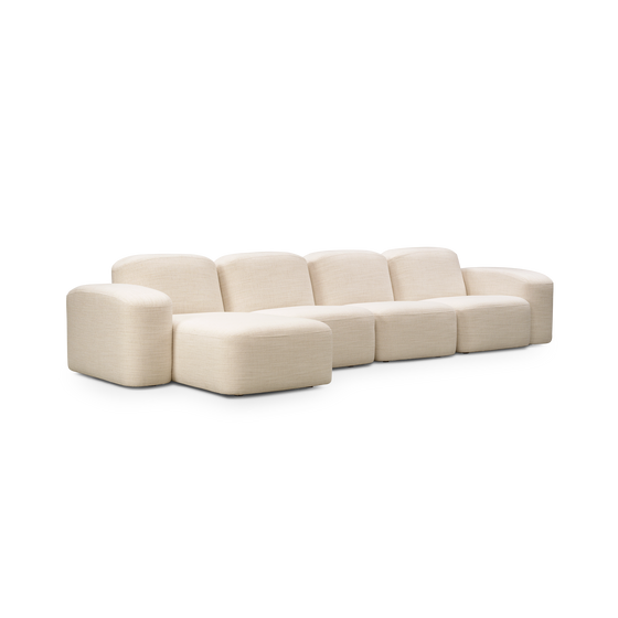 Muse 4 Seat LAF Chaise Sofa - [ Hyams Sable ]