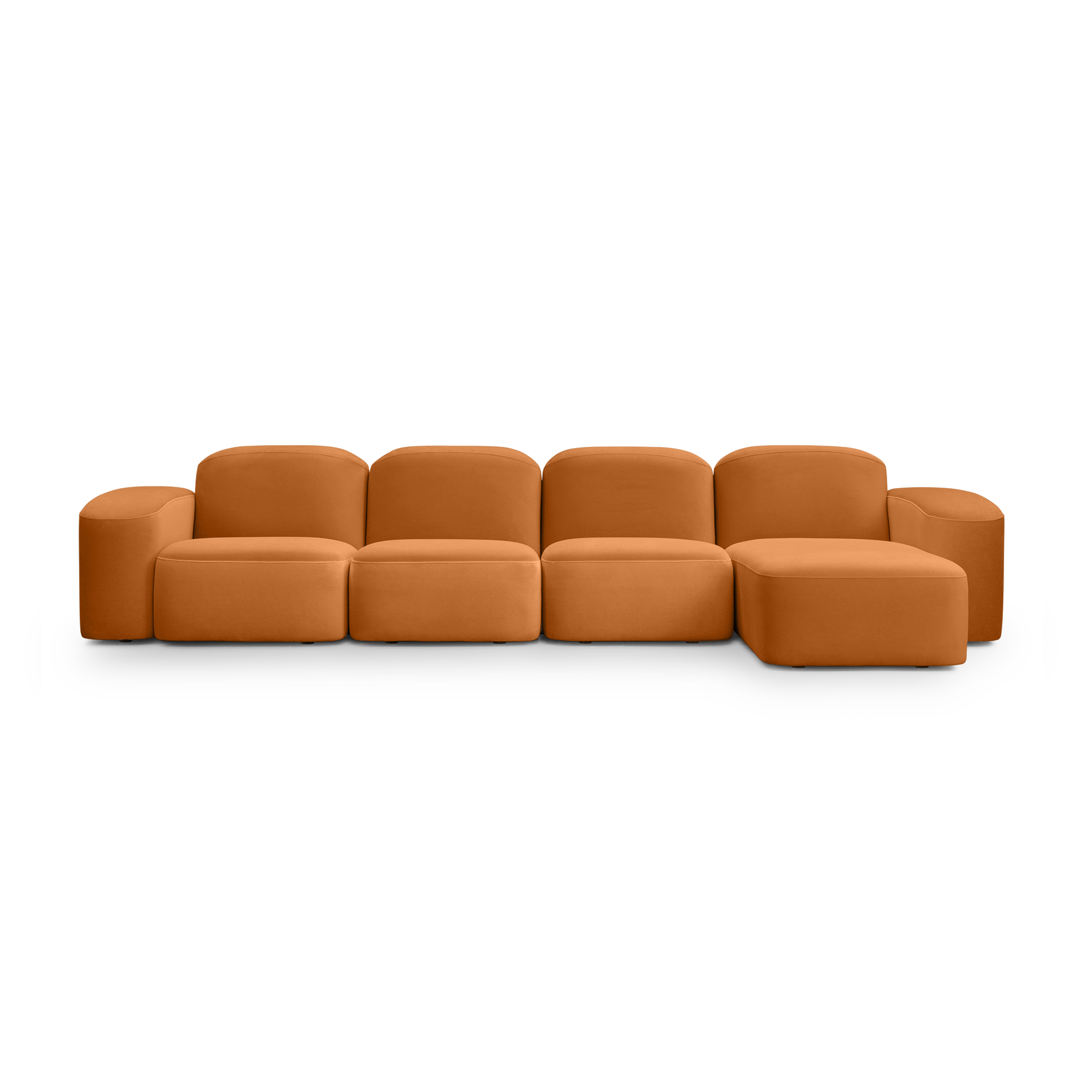 Muse 4 Seat RAF Chaise Sofa - [ Malibu Caramel ]