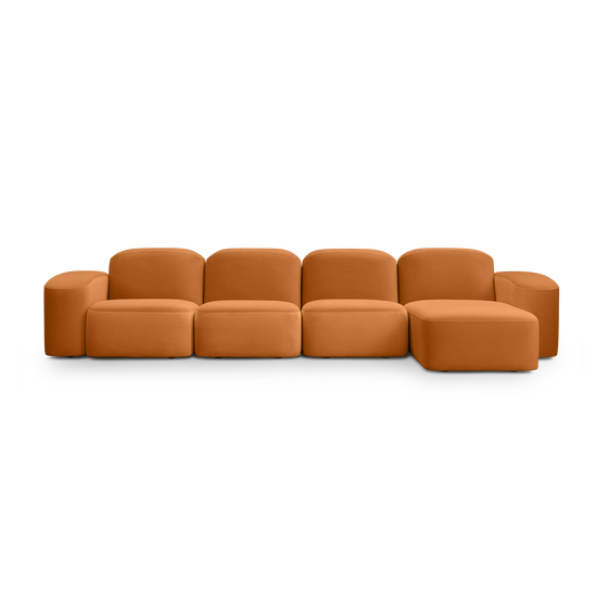 Muse 4 Seat RAF Chaise Sofa - [ Malibu Caramel ]