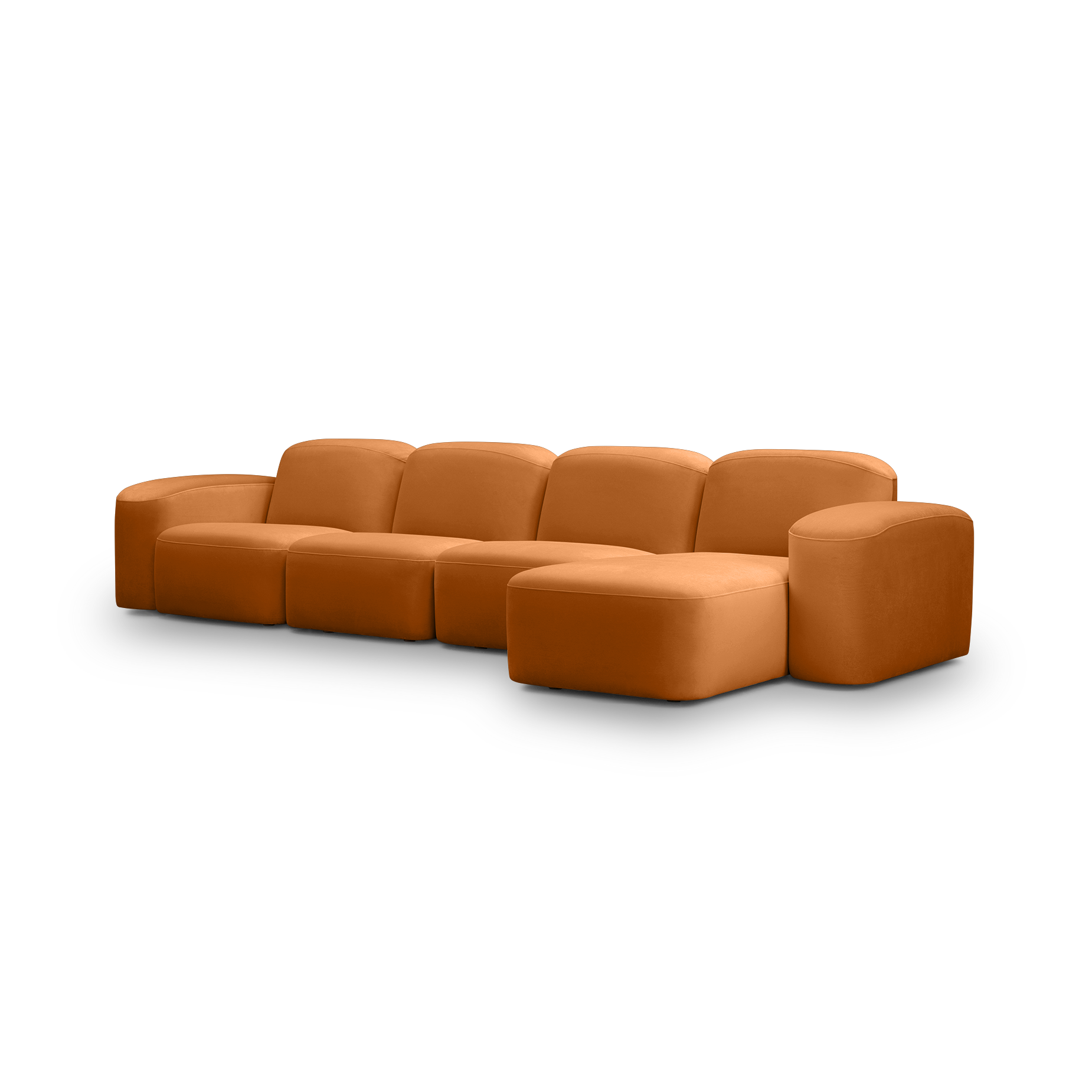 Muse 4 Seat RAF Chaise Sofa - [ Malibu Caramel ]