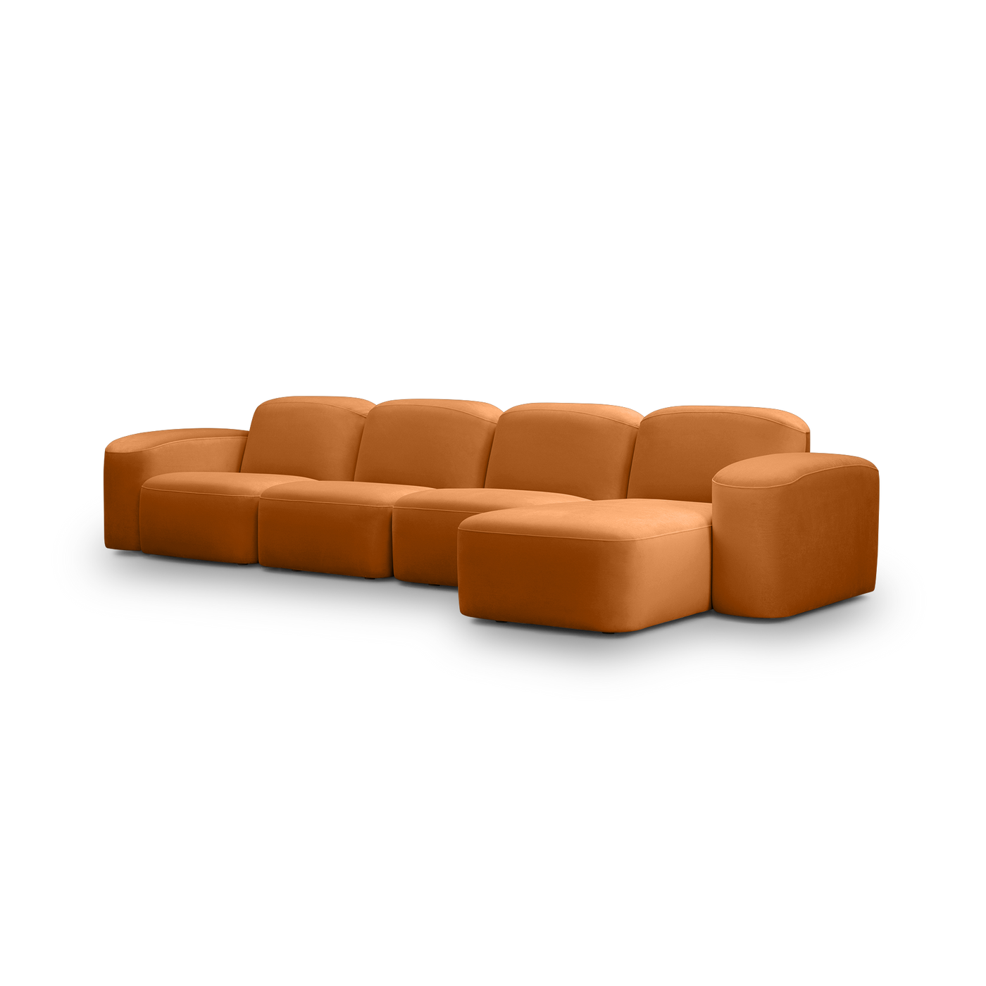 Muse 4 Seat RAF Chaise Sofa - [ Malibu Caramel ]