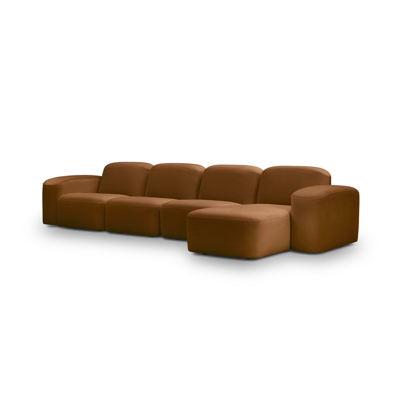 Muse 4 Seat RAF Chaise Sofa - [ Malibu Cognac ]