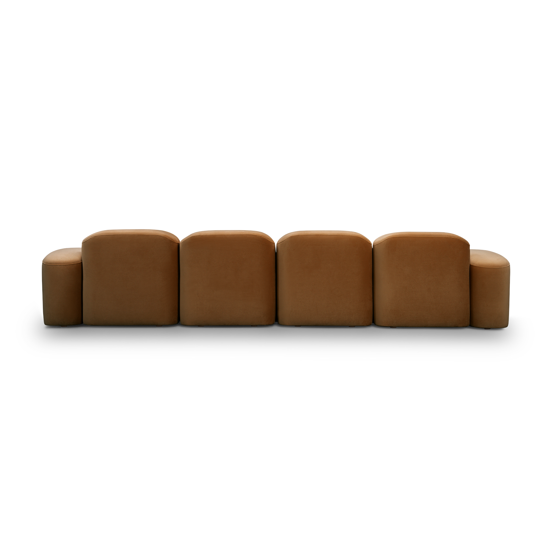 Muse 4 Seat RAF Chaise Sofa - [ Malibu Cognac ]