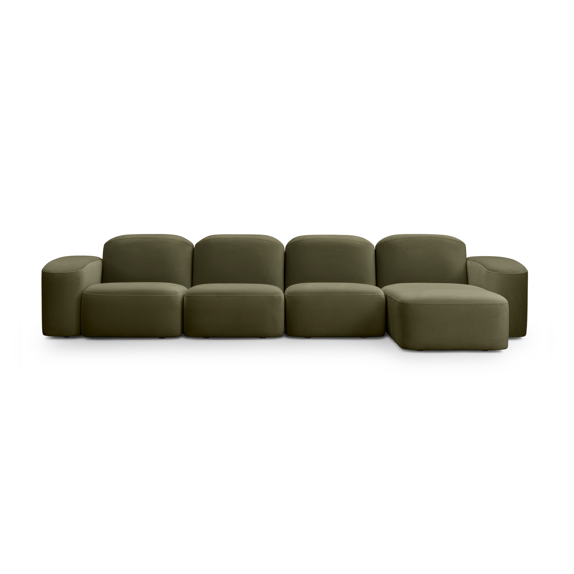 Muse 4 Seat RAF Chaise Sofa - [ Malibu Matcha ]