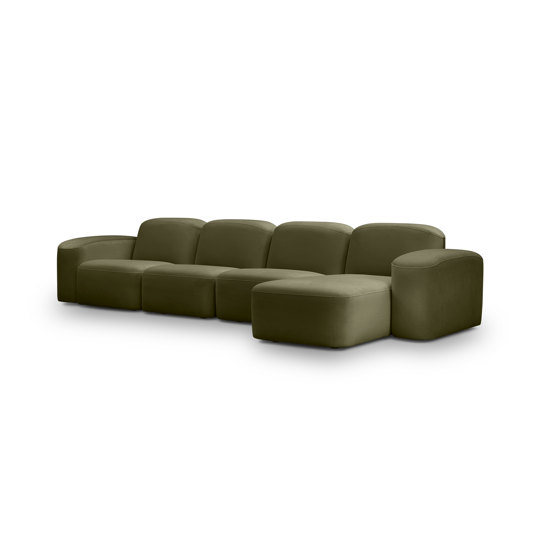 Muse 4 Seat RAF Chaise Sofa - [ Malibu Matcha ]