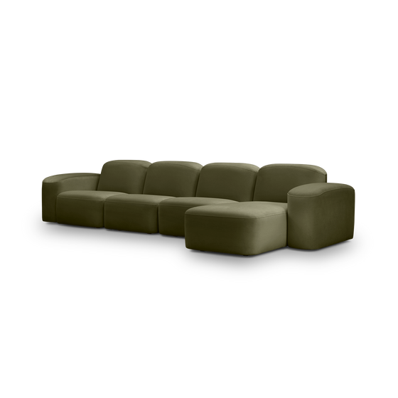 Muse 4 Seat RAF Chaise Sofa - [ Malibu Matcha ]