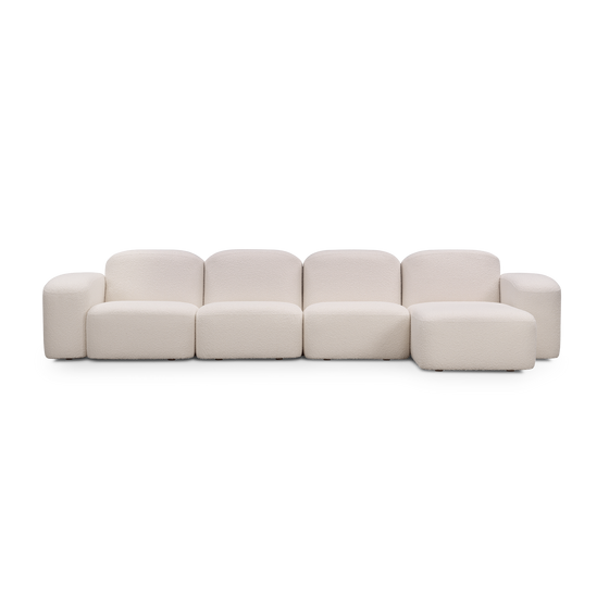 Muse 4 Seat RAF Chaise Sofa - [ Bronte La Creme ]