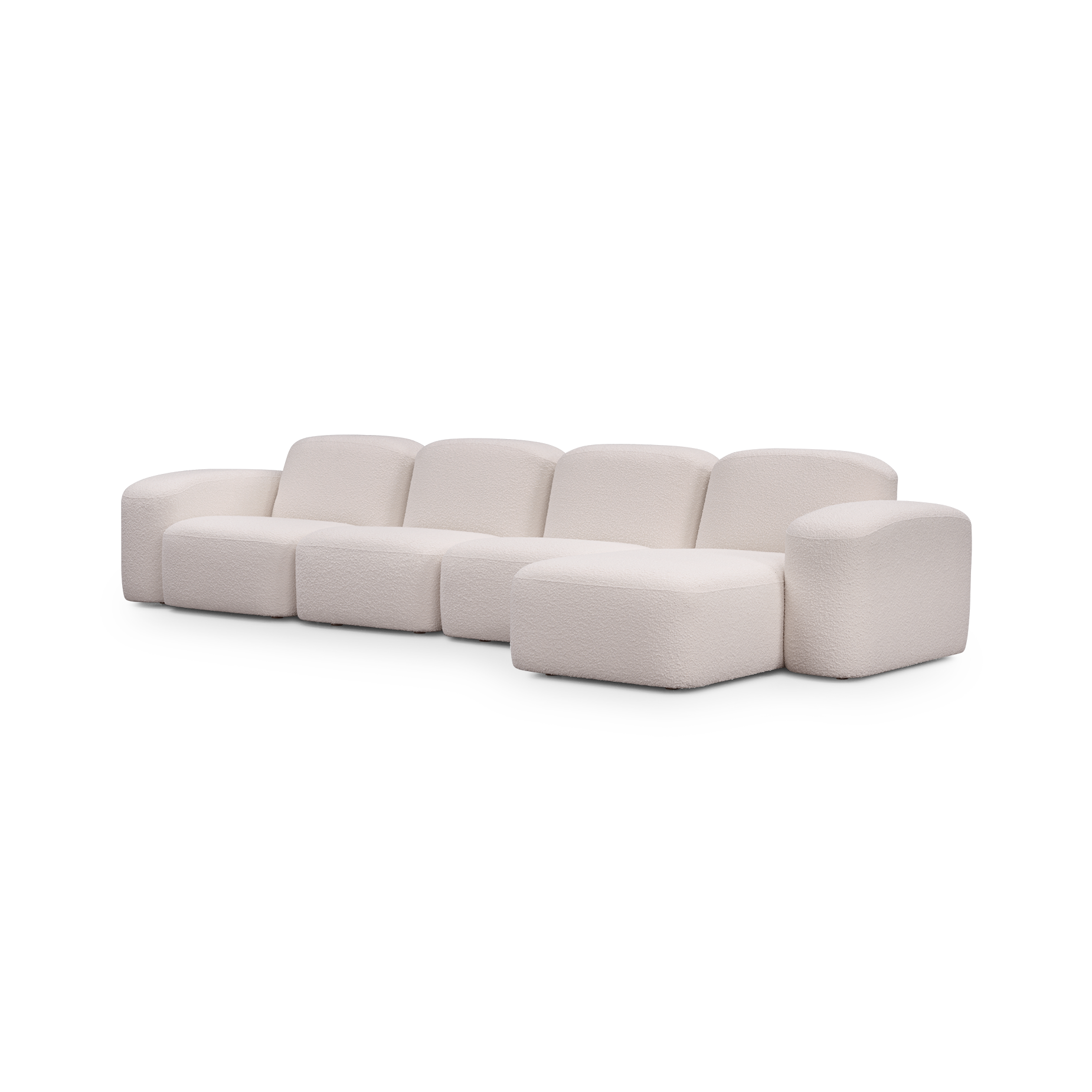 Muse 4 Seat RAF Chaise Sofa - [ Bronte La Creme ]