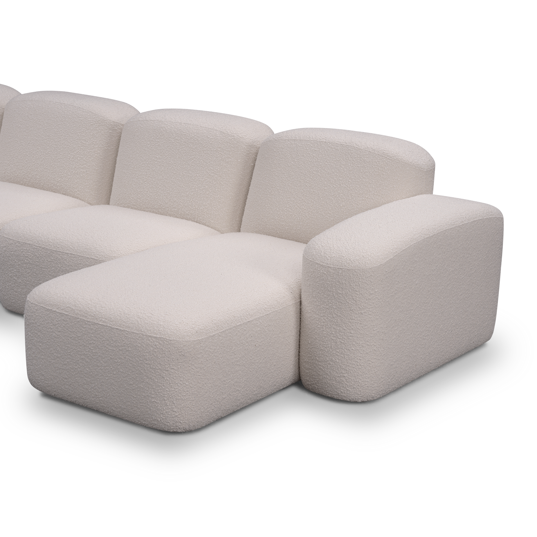 Muse 4 Seat RAF Chaise Sofa - [ Bronte La Creme ]