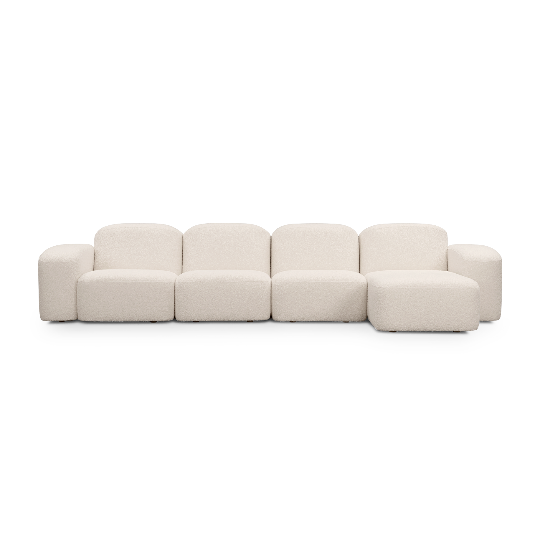 Muse 4 Seat RAF Chaise Sofa - [ Bronte Whipped Cream ]