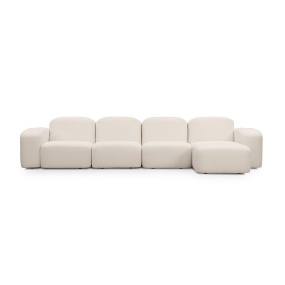 Muse 4 Seat RAF Chaise Sofa - [ Bronte Whipped Cream ]