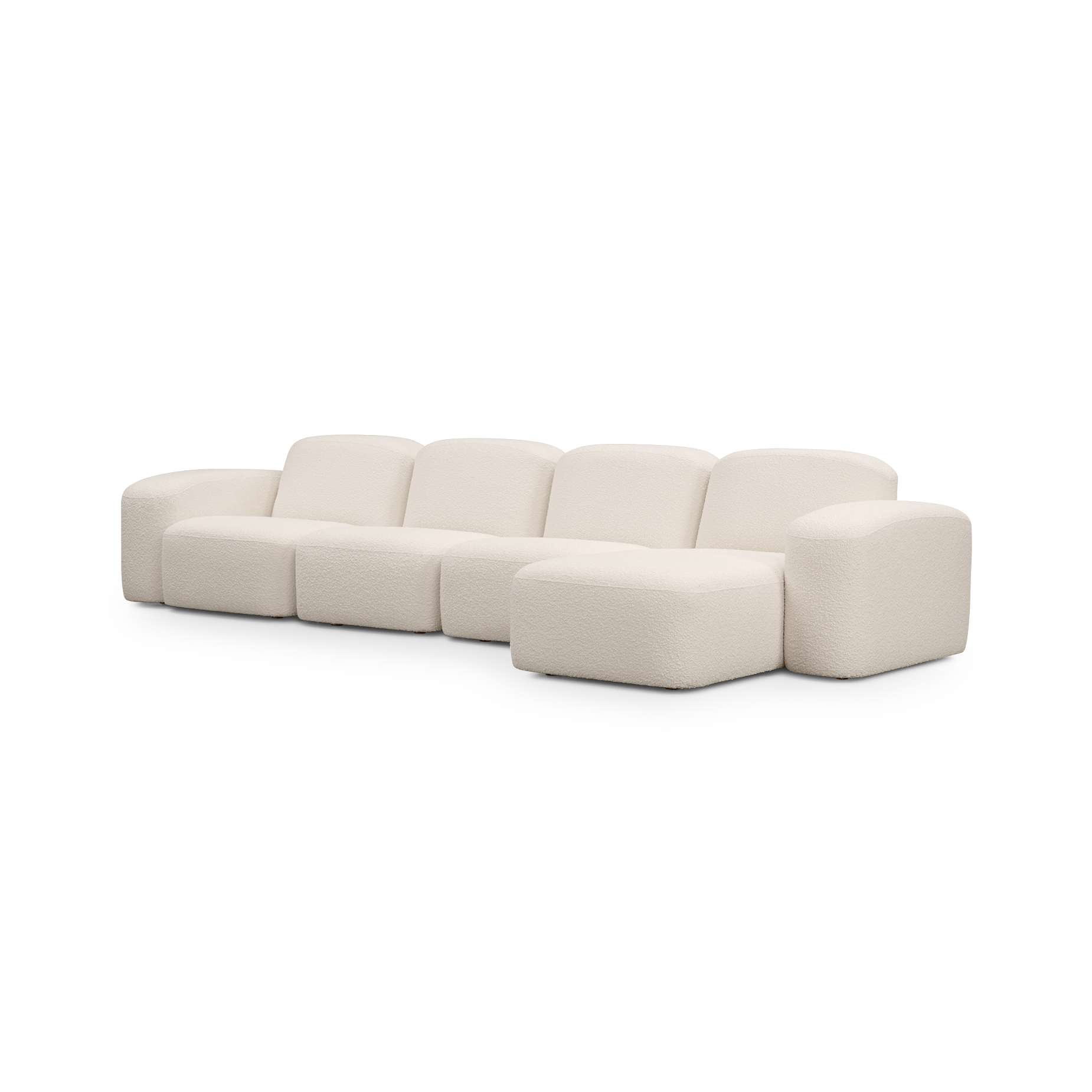 Muse 4 Seat RAF Chaise Sofa - [ Bronte Whipped Cream ]