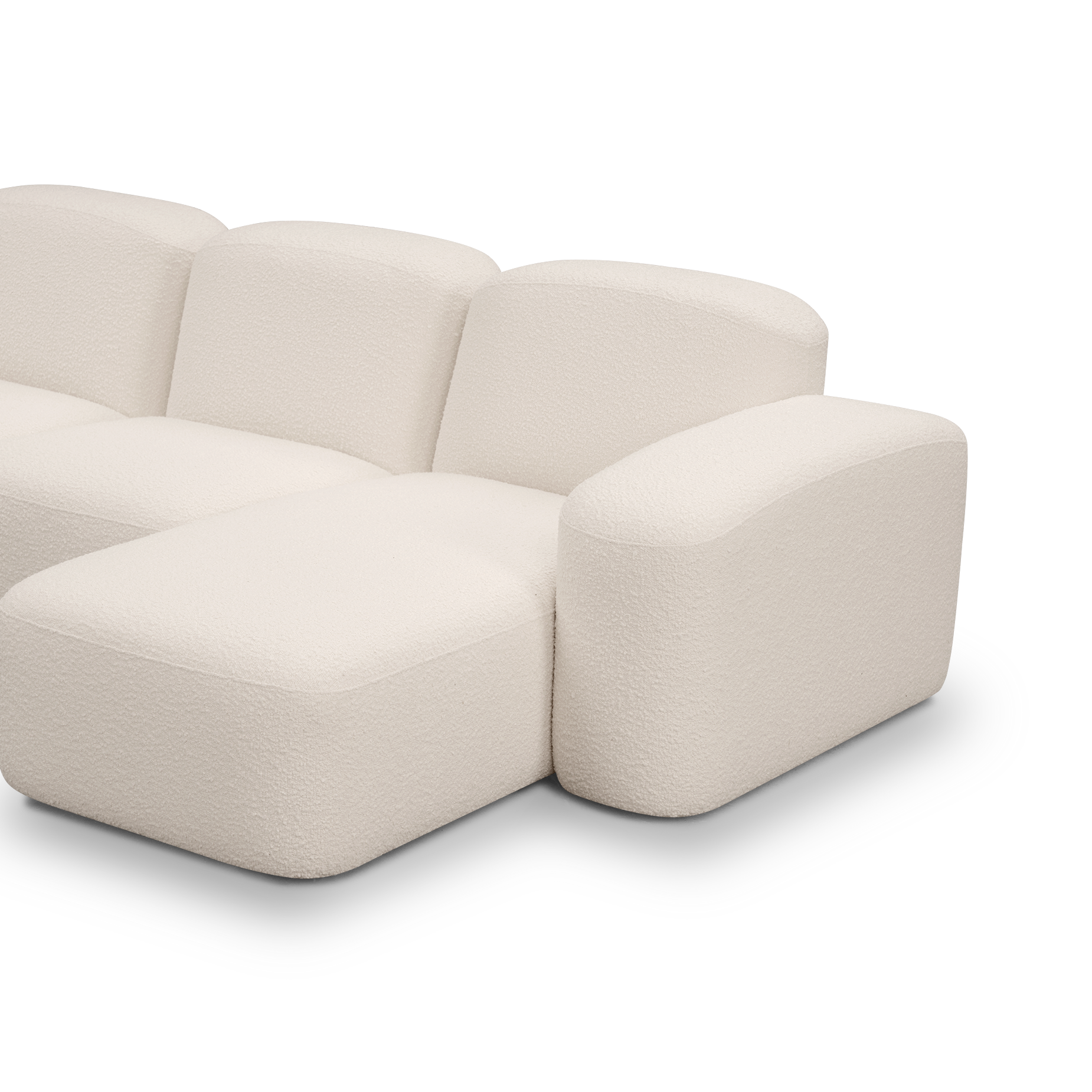 Muse 4 Seat RAF Chaise Sofa - [ Bronte Whipped Cream ]