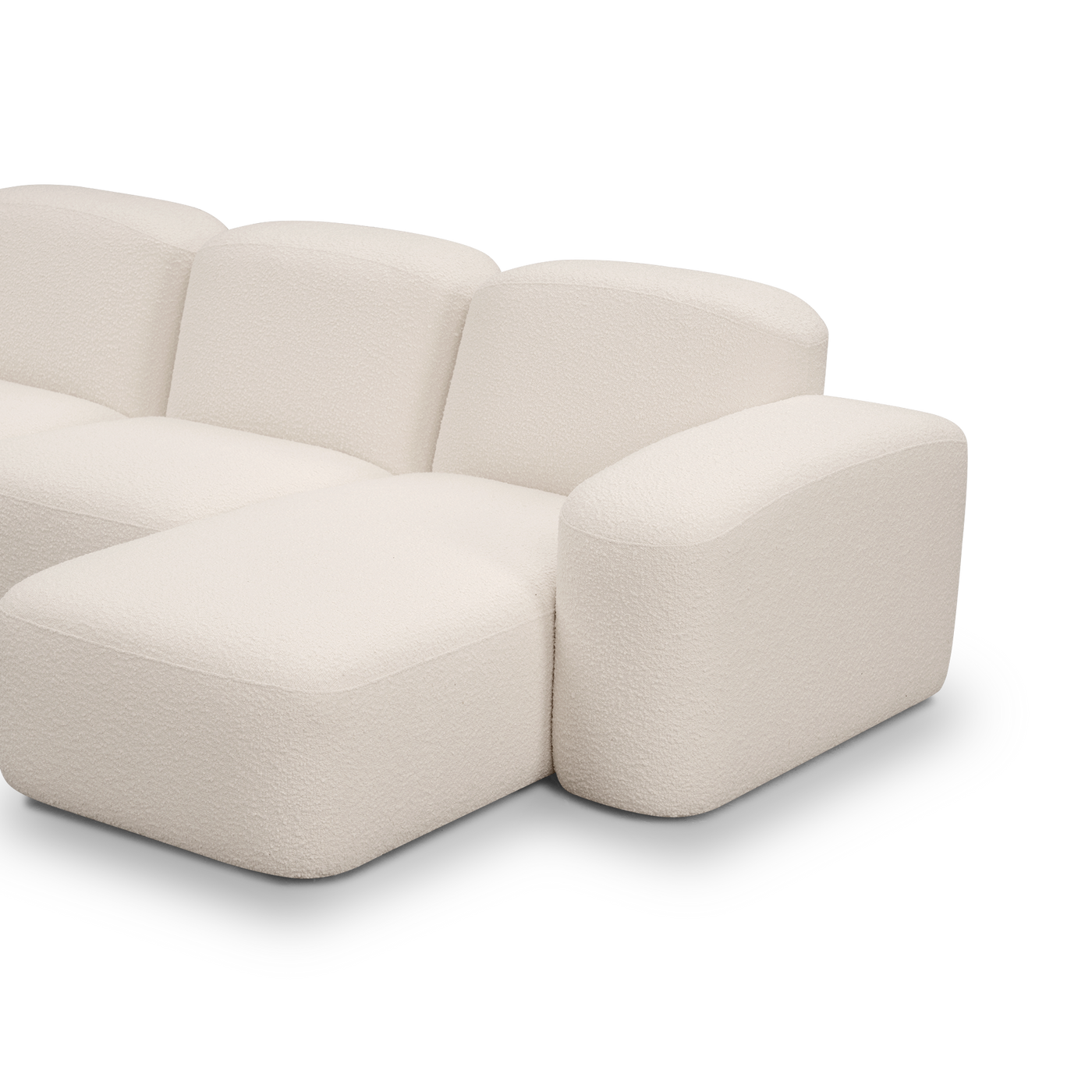 Muse 4 Seat RAF Chaise Sofa - [ Bronte Whipped Cream ]