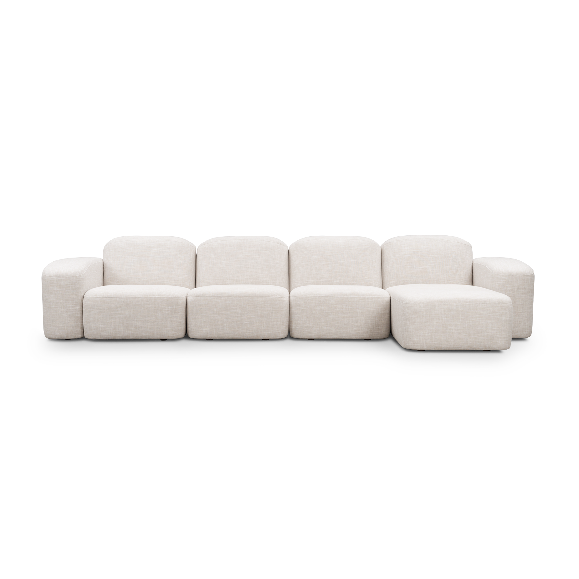 Muse 4 Seat RAF Chaise Sofa - [ Byron Oyster ]